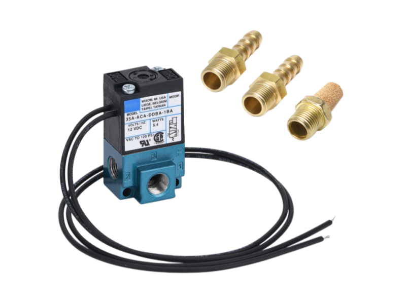 12V 5.4W 3-Port MAC Solenoid Valve 35A-AAA-DDBA-1BA
