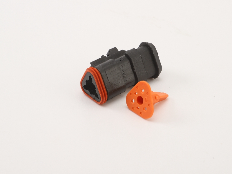 DT06-3S-EP11 3 Poles Black Automotive Connector Socket with Heat Shrink Boot Adapter